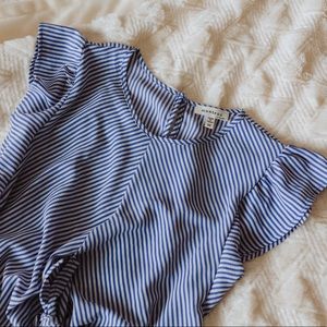 Blue & White Striped Top